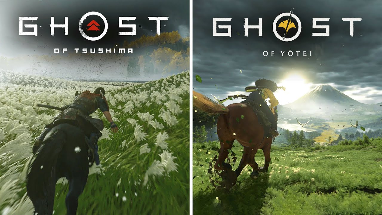 Ghost of Yotei vs Ghost of Tsushima - Intro Title Sequence Comparison