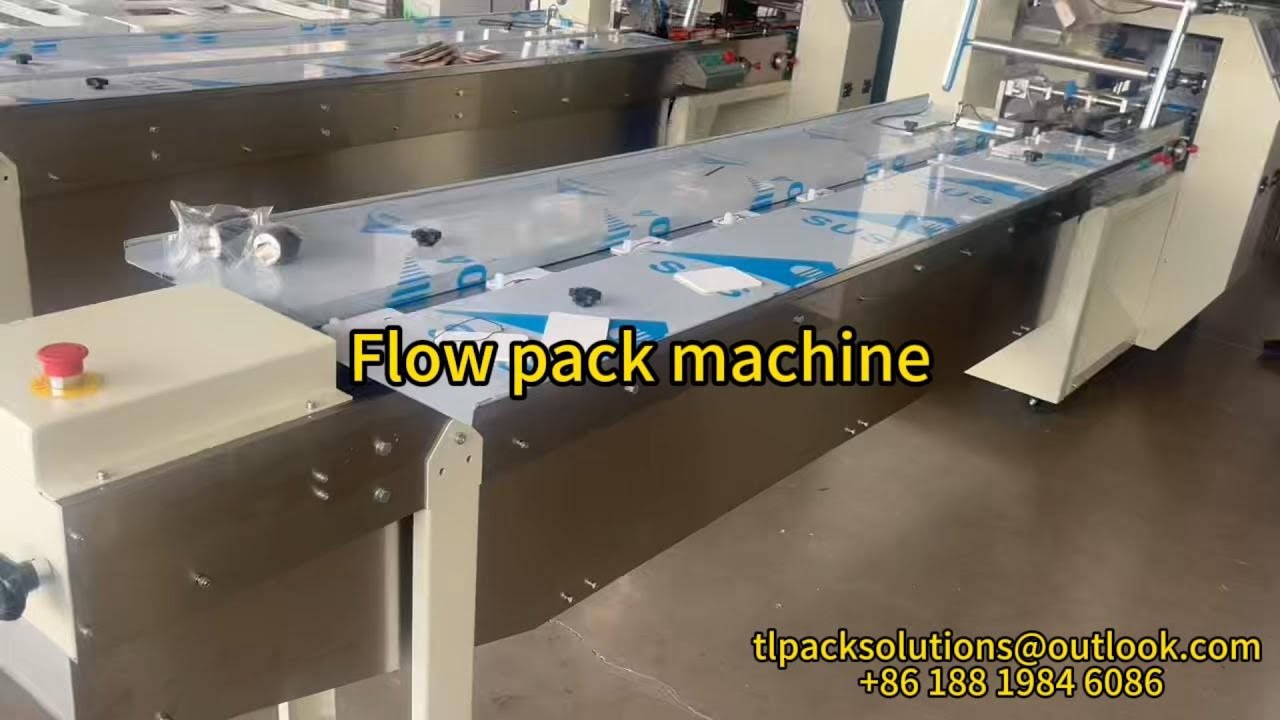 Pillow Packaging Machine Candy Chocolate Biscuit Box Bag Flowpack Sealing Wrapping Packaging Machine