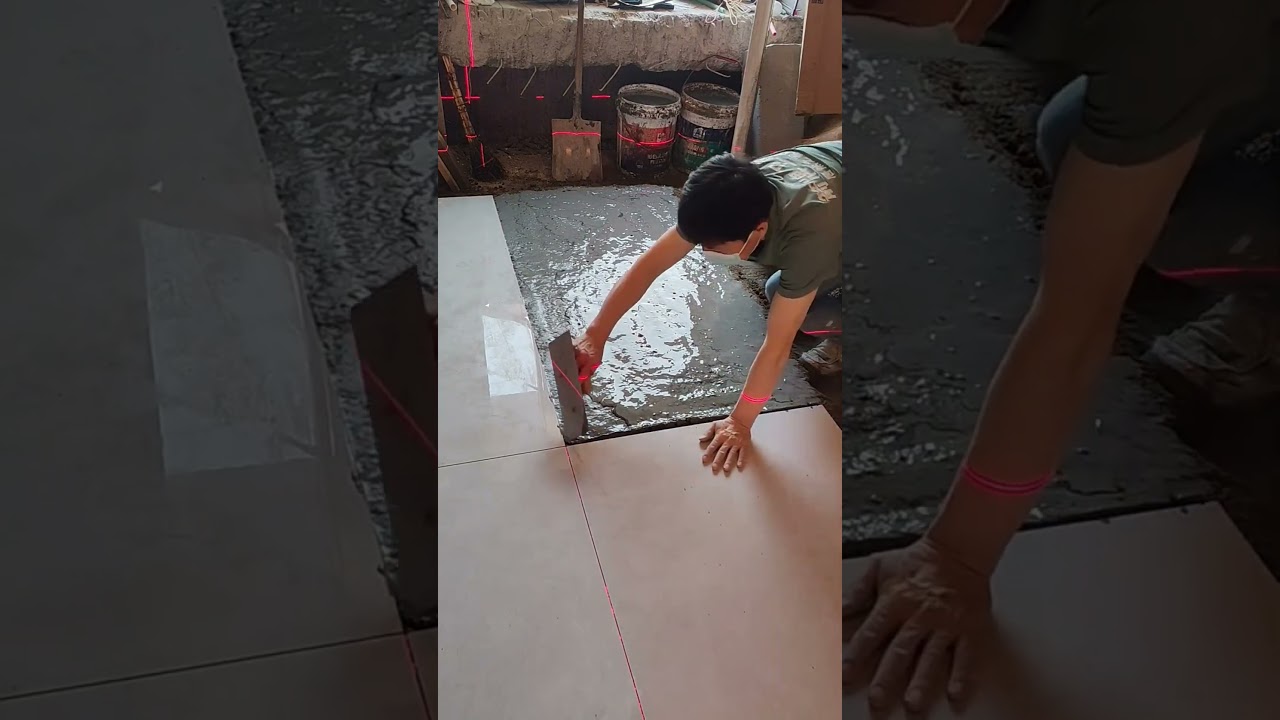Tile installation P6812#shorts