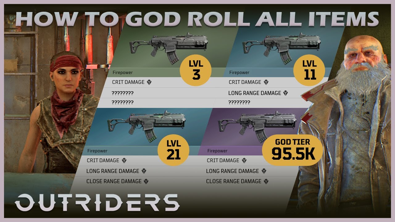 Outriders | Как использовать GOD ROLL для всех атрибутов и модов предметов | New Horizon | 1440P ...