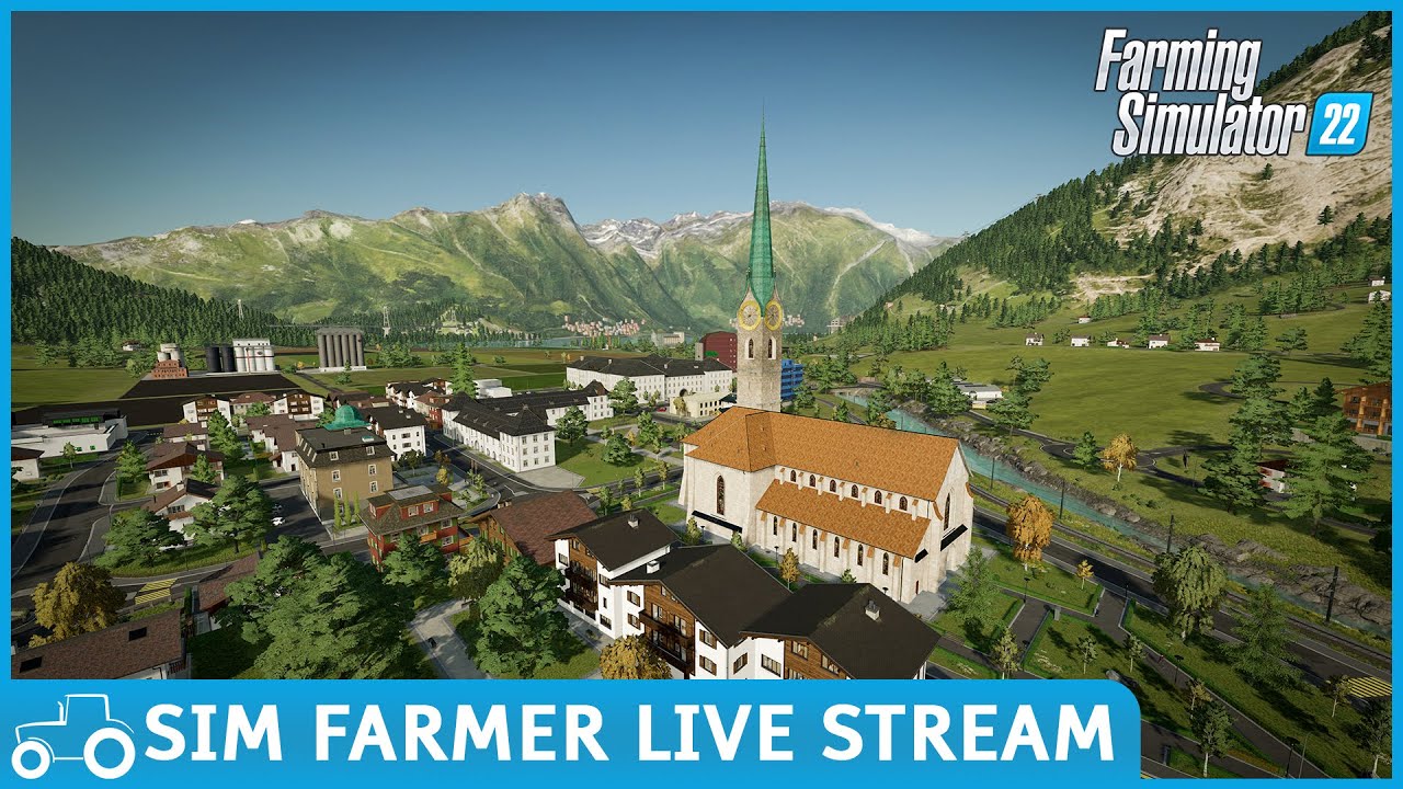 Sim Farmer Live Stream On Erlengrat FS22 Harvesting Soybeans & Baling Hay