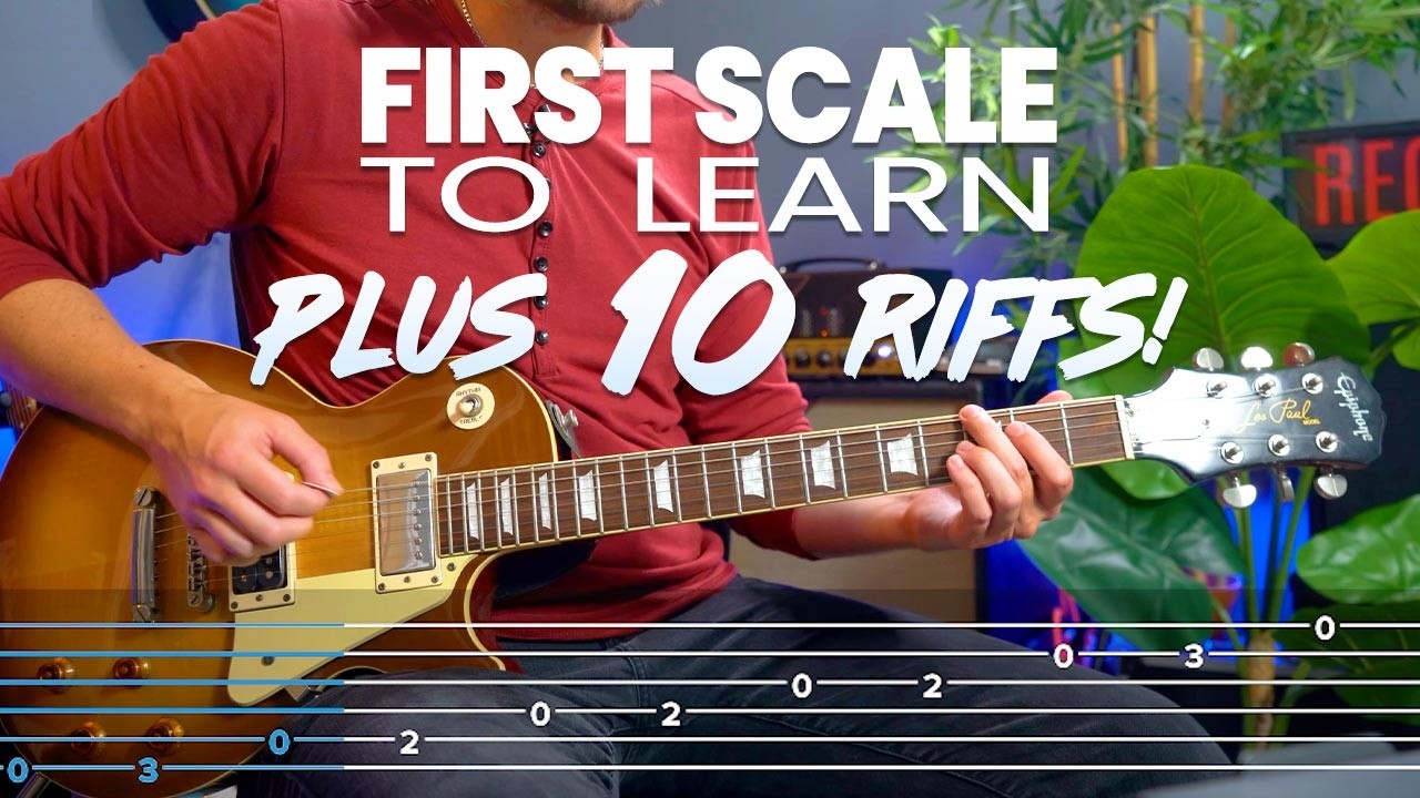 The FIRST SCALE you should learn on electric guitar PLUS TEN RIFFS!
