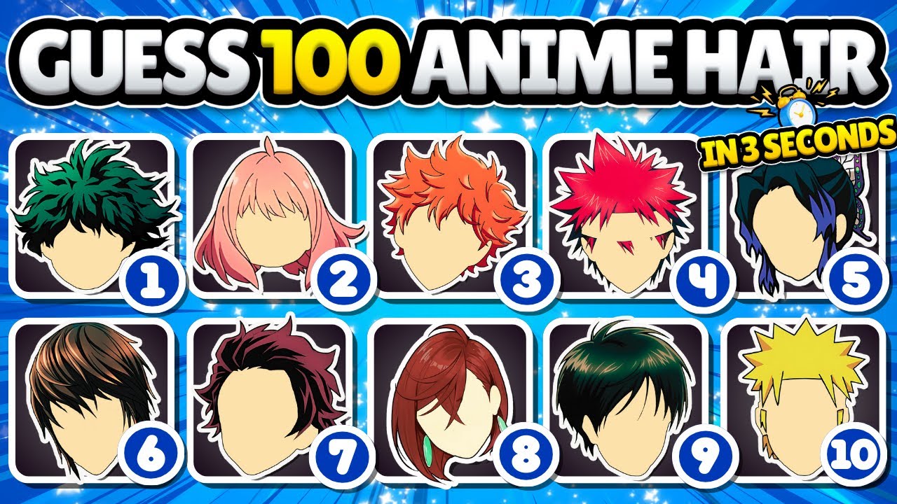 Guess 100 ANIME CHARACTERS by their HAIR 🔥💇 | ANIME QUIZ
