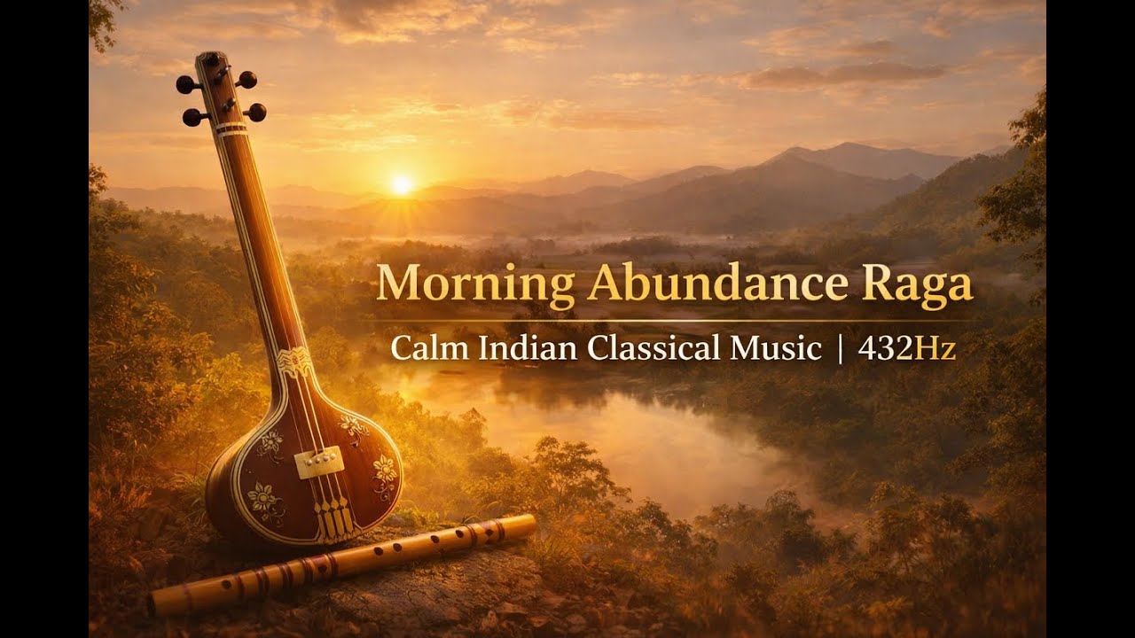 Morning Abundance Raga | Calm Indian Classical Music for Wealth, Focus & Positive Flow (432Hz)
