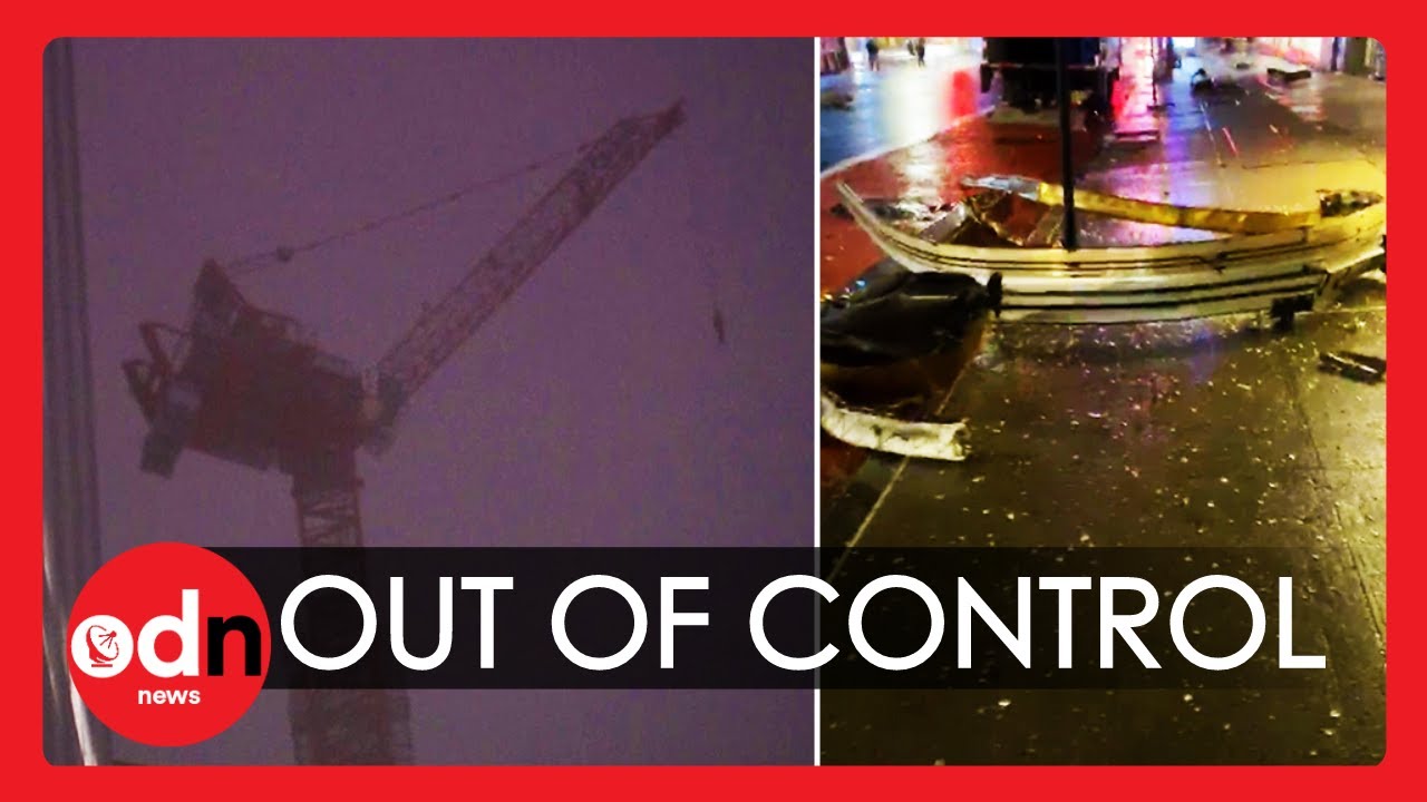 Shocking Moment Crane Spins Out of Control Atop Manhattan Skyscraper