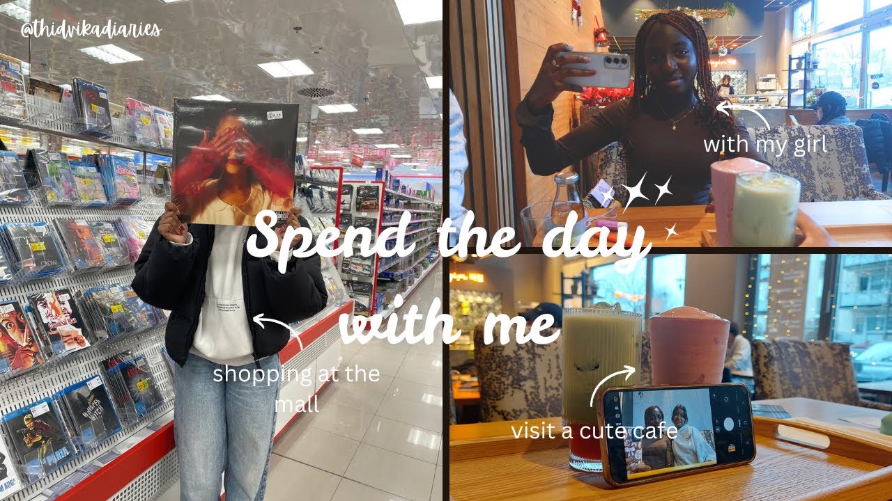 spend the day with me vlog | crochet café date + mini skincare & makeup haul