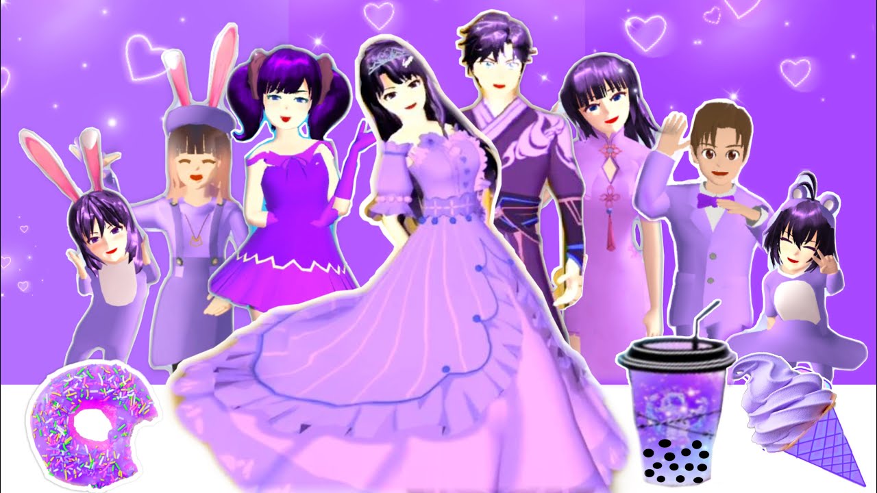 PILIH KARAKTER Sesuai MAKANAN 1 WARNA LILAC!YUTA MIO CELINE BAJU BARU SAKURA SCHOOL SIMULATOR UPDATE