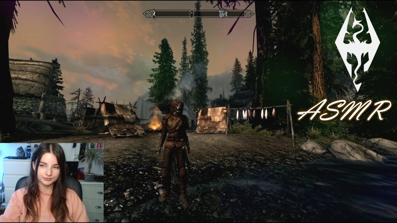 ASMR | Walking from the East to West in Skyrim 🌲 Exploring, Book Reading & Ambient Sounds