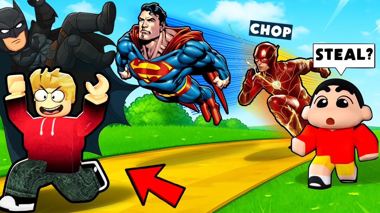 ROBLOX CHOP AND FROSTY STEAL BATMAN IN STEAL A SUPERHERO