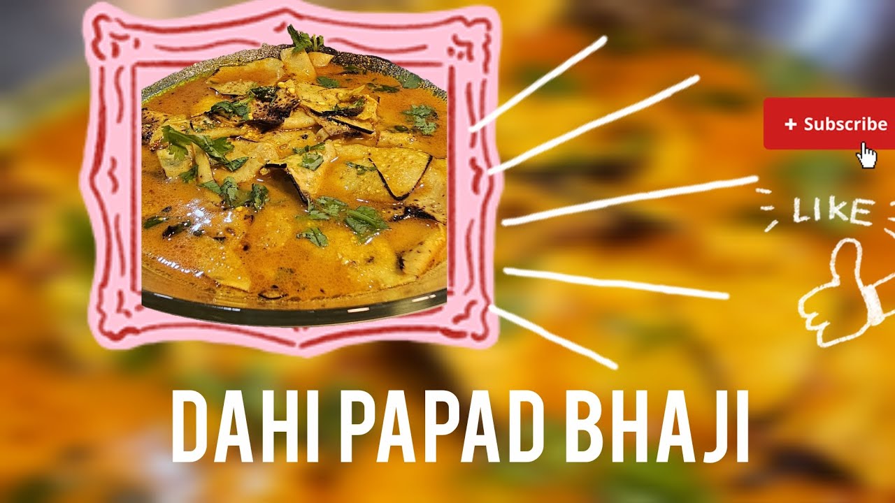 Easy Tasety and Instant Dahi Papad Sabji. Must try Summer recepie..Try and comment below how was it?