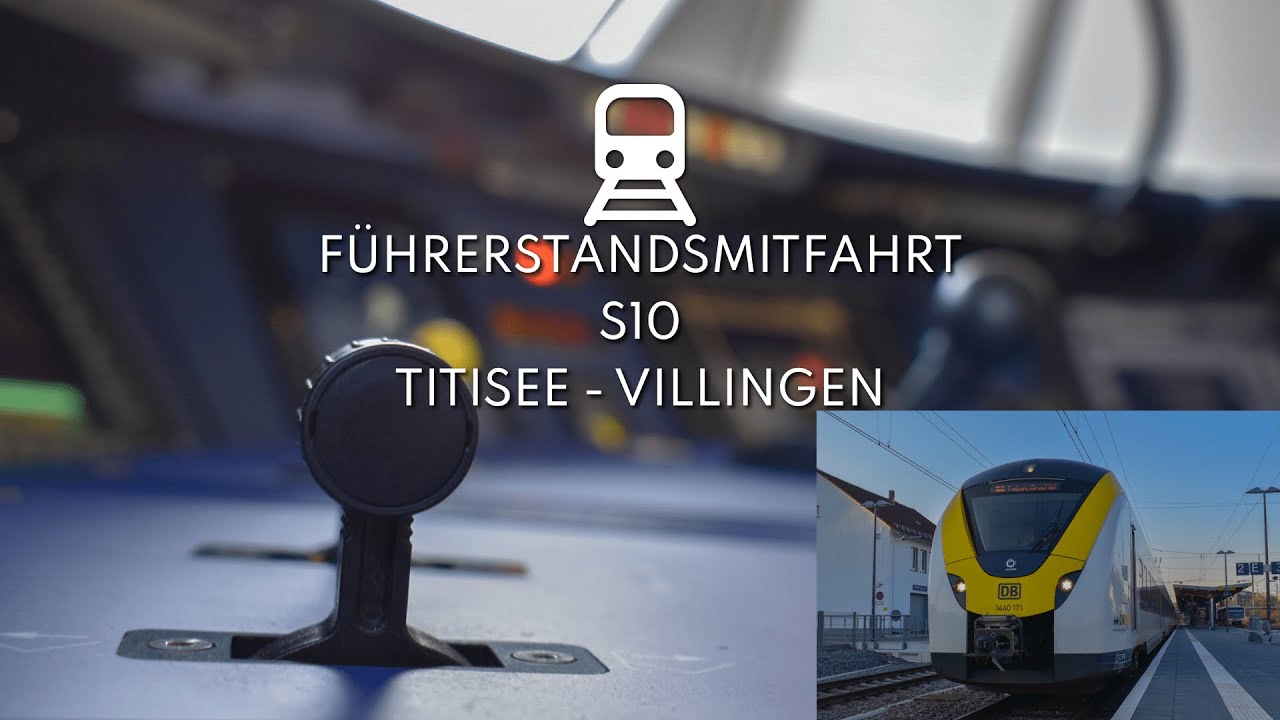 4K Führerstandsmitfahrt S10 Titisee - Villingen | Br 1440 | CabRide