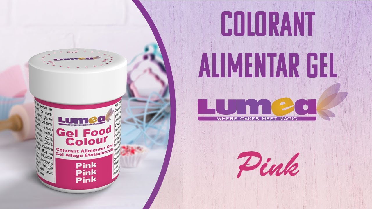 Colorant alimentar gel Pink, 30g - Lumea
