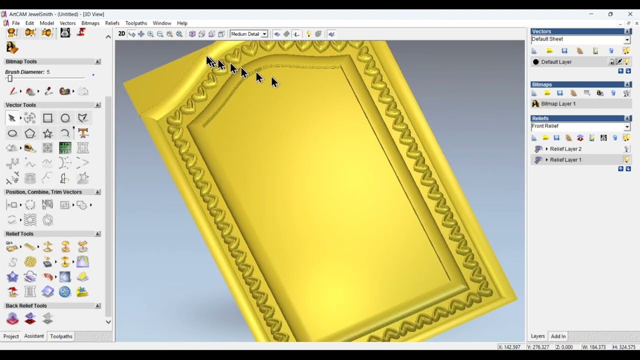How to create Arch model | Artcam 2009 |Hindi Artcam tutorial