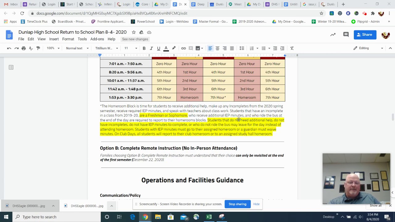 Return to Learn Update 8-4-2020