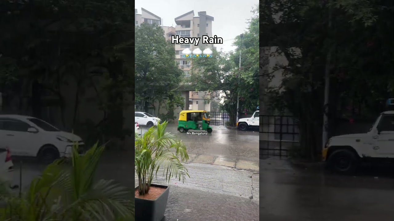 Heavy Rain ⛈️⛈️⛈️ at Marathahalli Bengaluru #mrbengaluru #kannadanews#shortsfeed#rain#tv9#reels