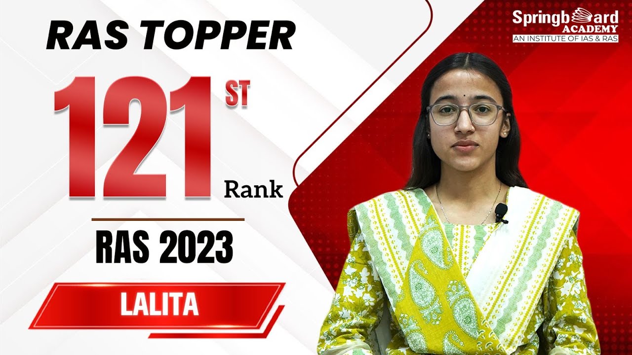 Ms. Lalita | RAS-2023 | Rank-121 | Mock Interview | SpringBoard Academy