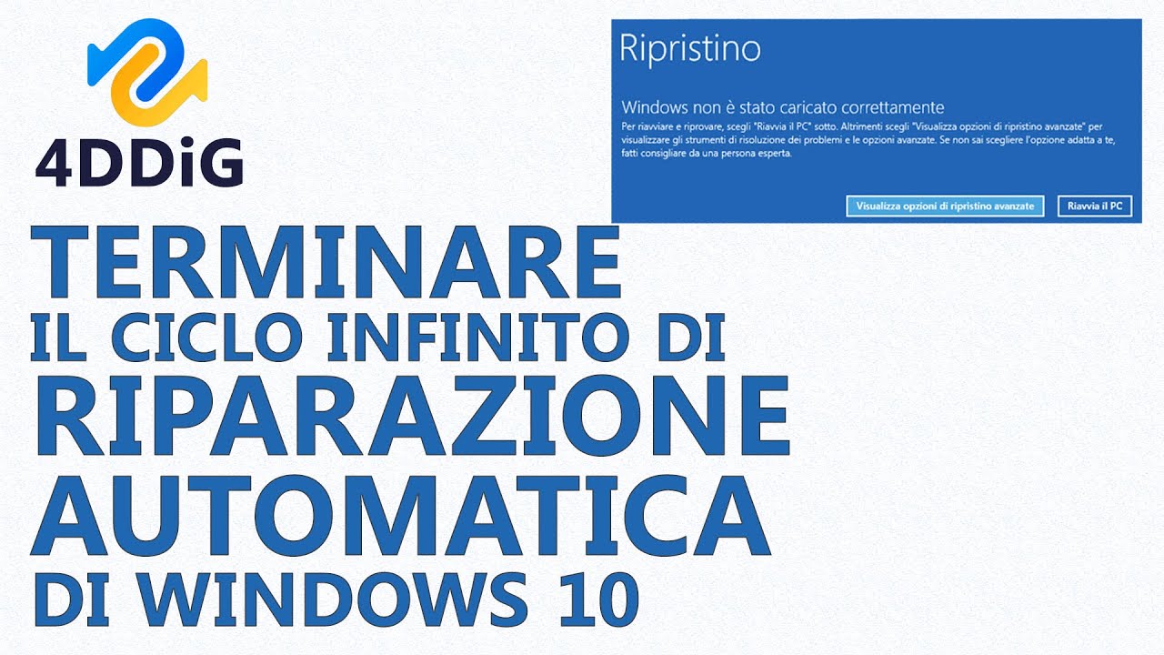 【4 Modi】 Come riparare il ripristino automatico su Windows 10
