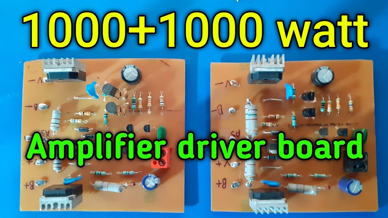 1000+1000 watt amplifier driver board/2000 watt stereo amplifier circuit in hindi/#electronicsverma