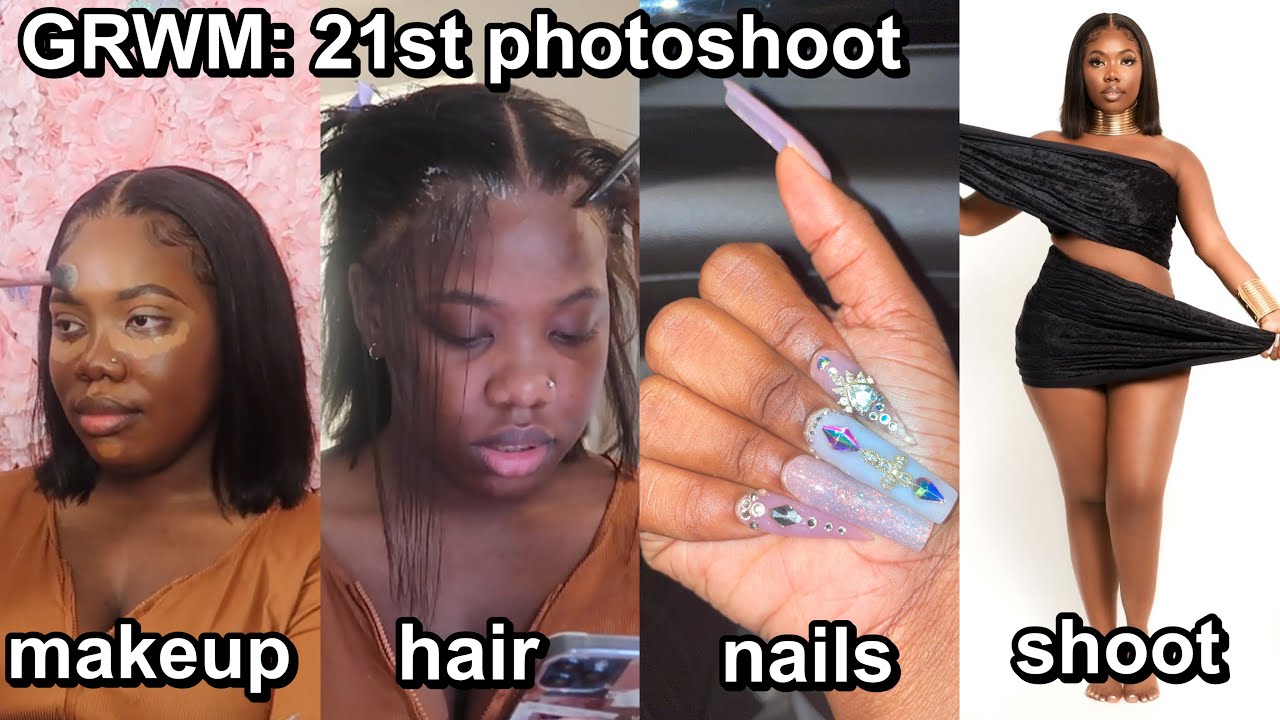 21st BIRTHDAY PHOTOSHOOT VLOG (hair,nails,makeup,photoshoot)