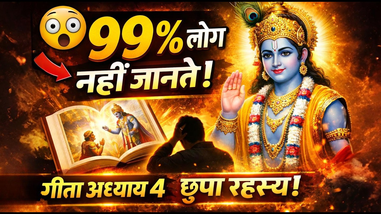 🔥 99% लोग गीता अध्याय 4 का यह रहस्य नहीं जानते! | कर्म, ज्ञान और मोक्ष का मार्ग | Gyan Prasang #new