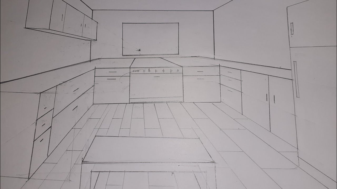 كورس قدرات فنون تطبيقيه رسم  مطبخ حرف u