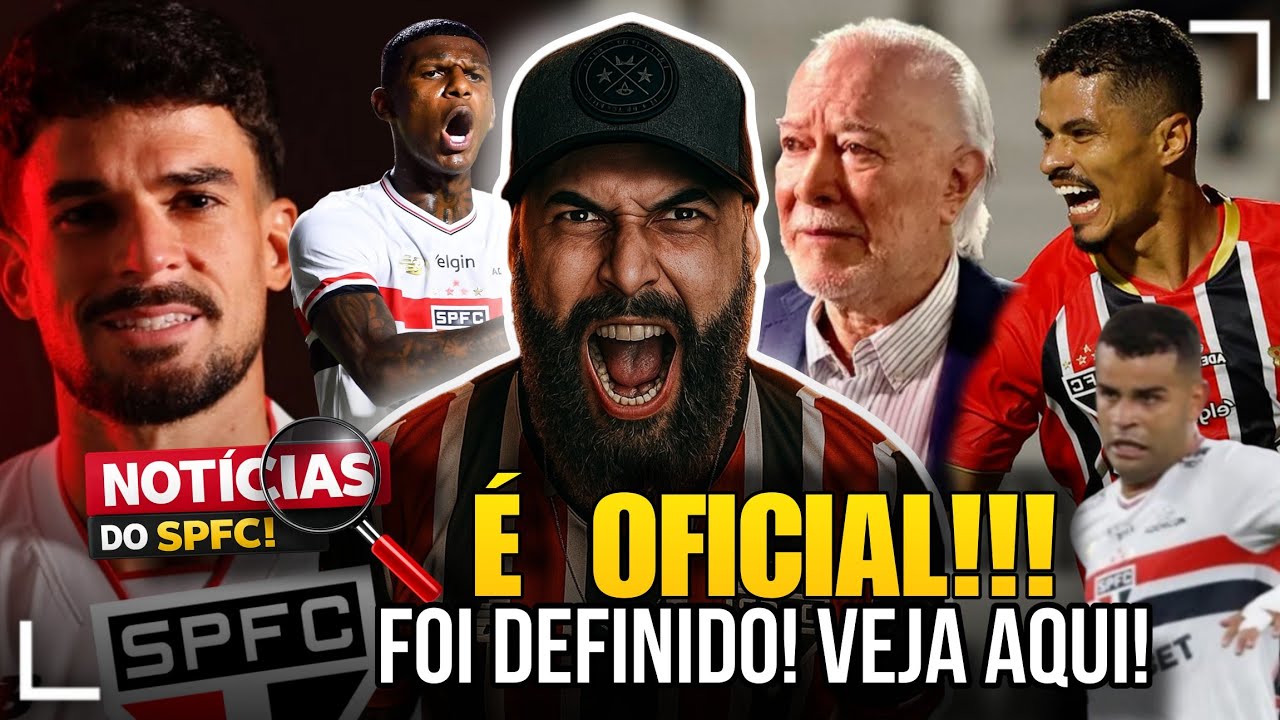 É OFICIAL!!! SPFC ANUNCIA REFORÇO ESSENCIAL! CAULY É DO SÃO PAULO! CRESPO; ARBOLEDA E+ INFOS
