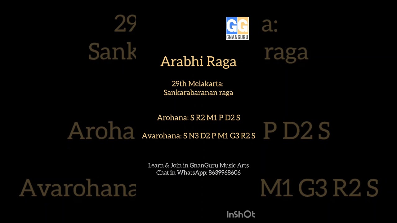 Arabhi Raga # Arohona & Avarohana