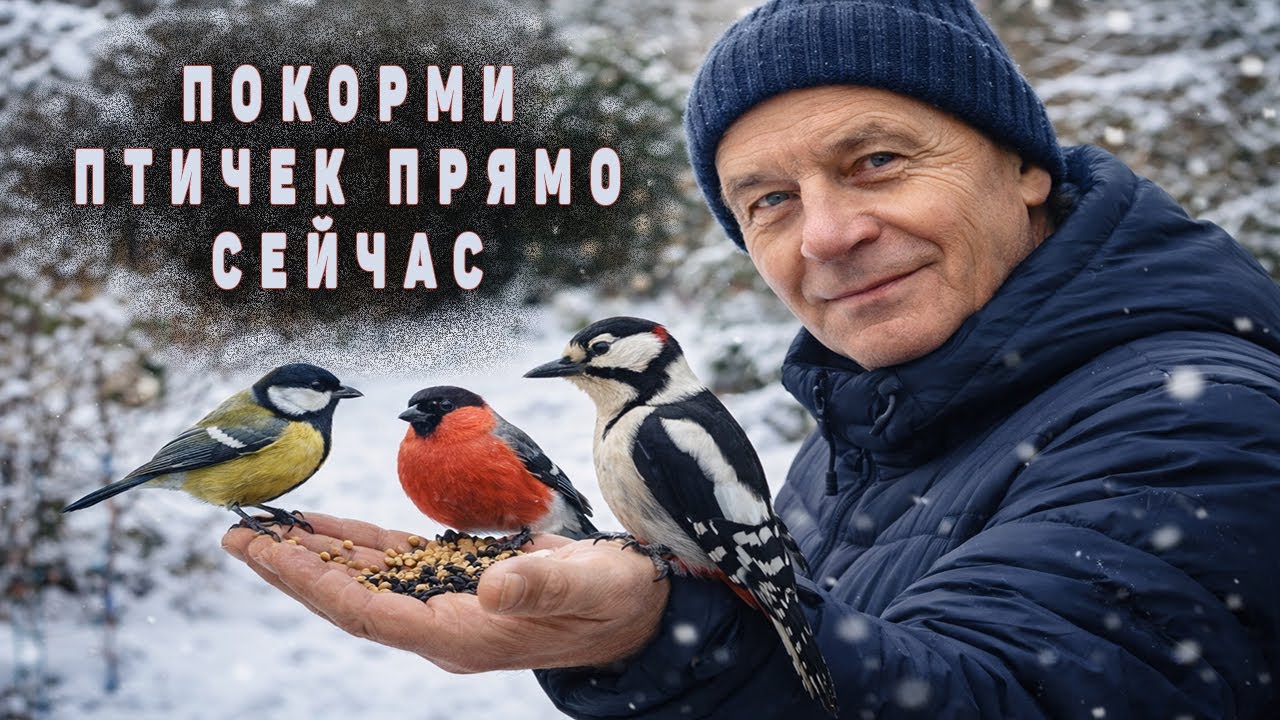 🔴Покорми птичек онлайн  👀🌲❄  10 февраля 2026