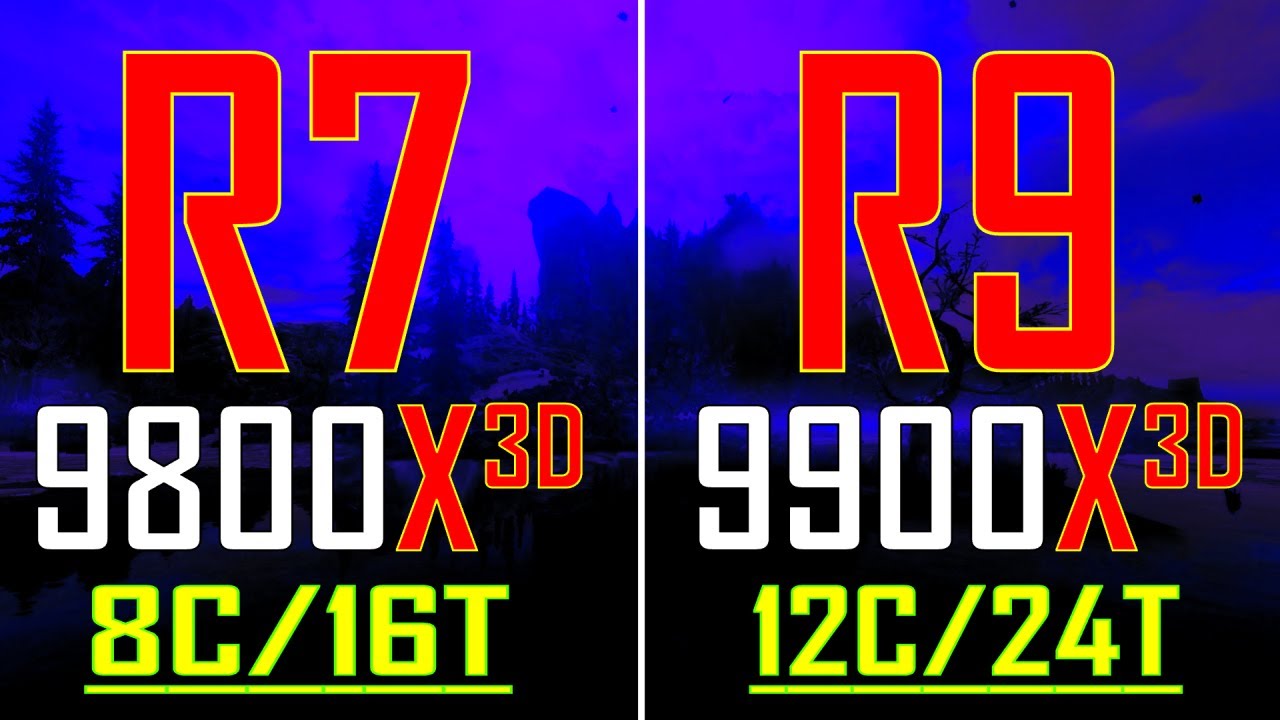 RYZEN 7 9800X3D vs RYZEN 9 9900X3D || PC GAMES BENCHMARK TEST in 1440P ||