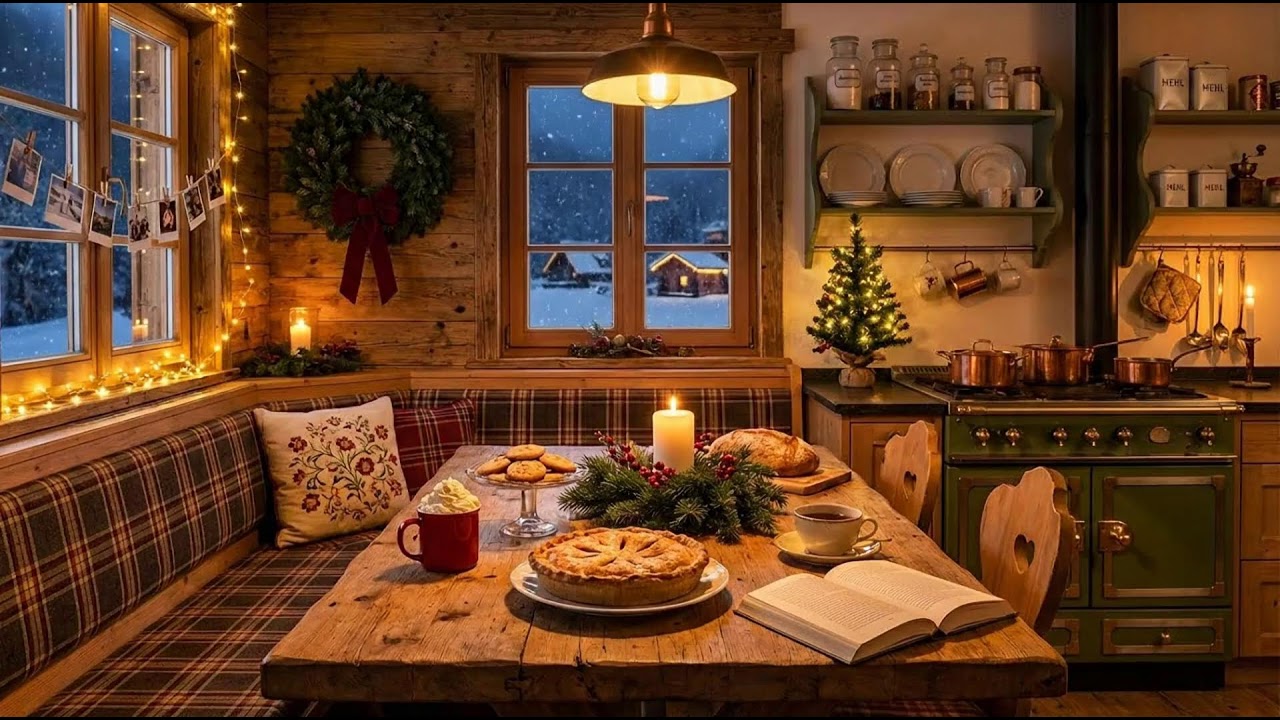 Peaceful Snowy Morning ❄️ 1940s Vintage Oldies Playing in Another Room | Study, Sleep & Unwind