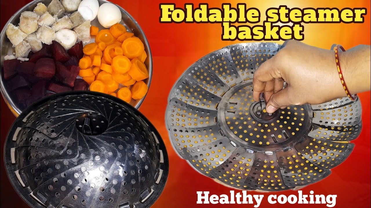 How to assemble and use foldable vegetable steamer