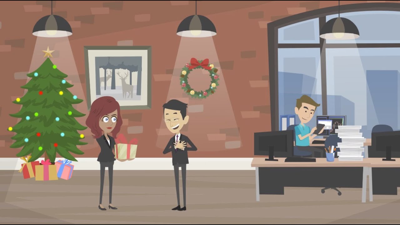 Échange de cadeaux au bureau