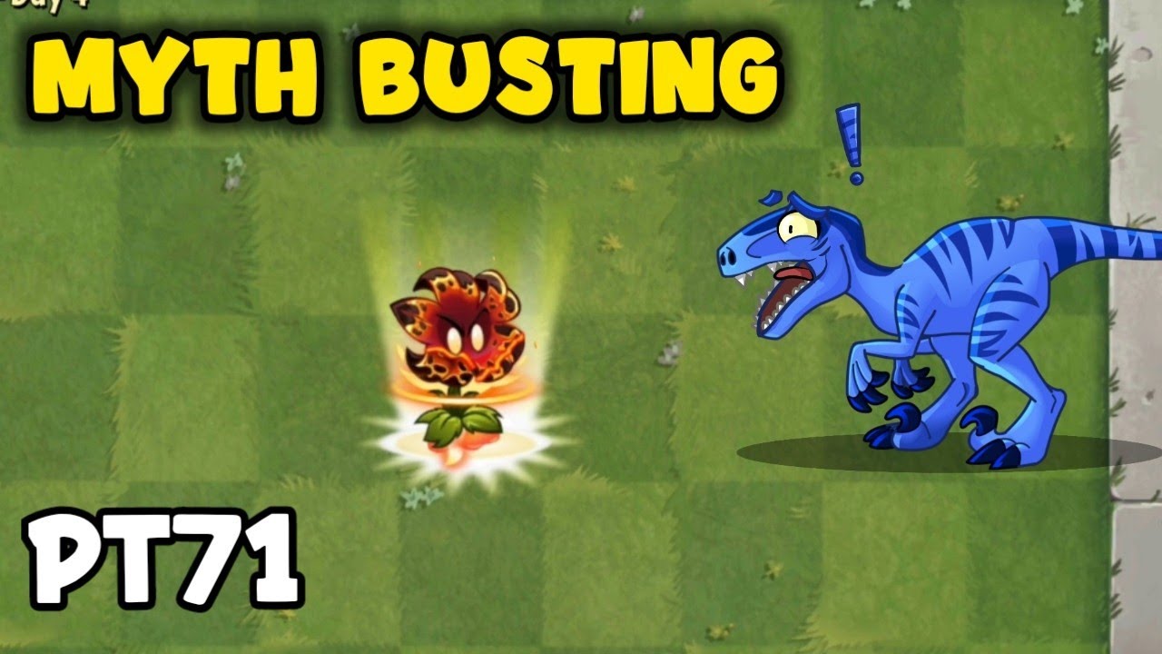 PvZ 2 Myth Busting - Meteor Flower's Plant Food can scare Dinosaur?