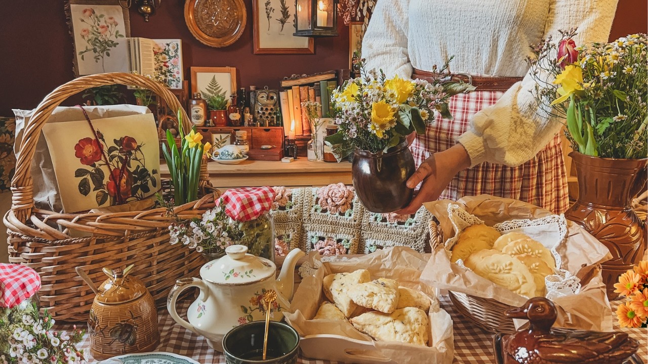 Spring Is Coming to Ms Honey’s Cottage 🌷 1 Hour Baking ASMR, cosy, aesthetic, relaxing