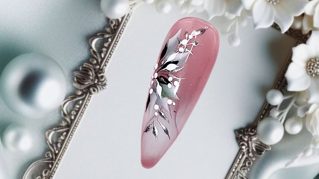 Красивый нежный дизайн. Весенний маникюр. МК/Beautiful delicate design. Spring manicure.