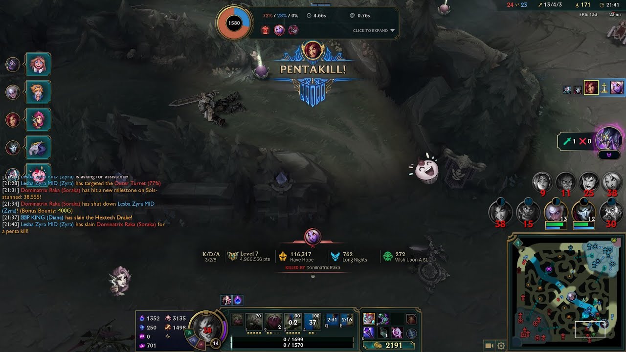 Pentakill mid Zyra (preaseson S12-S13)
