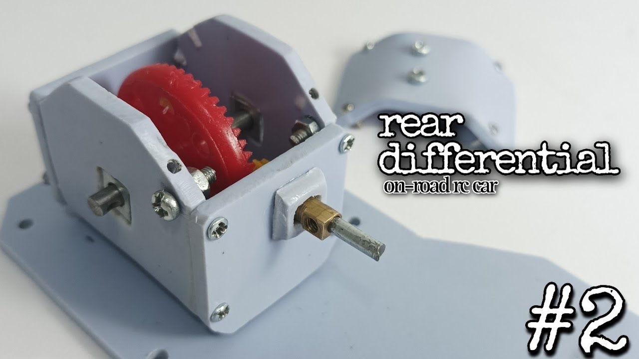 rear differential on-road rc car // how to make on-road rc car #2