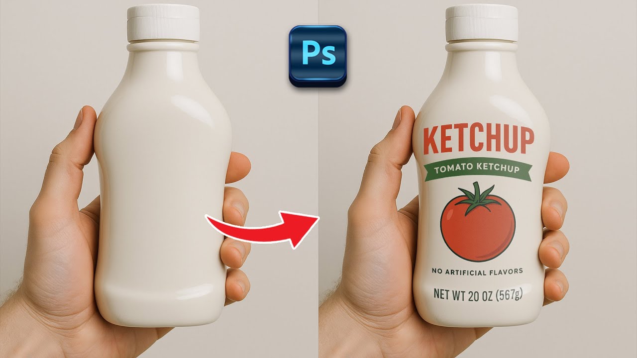 How to Create Bottle Label Mockup   Adobe Photoshop Tutorial
