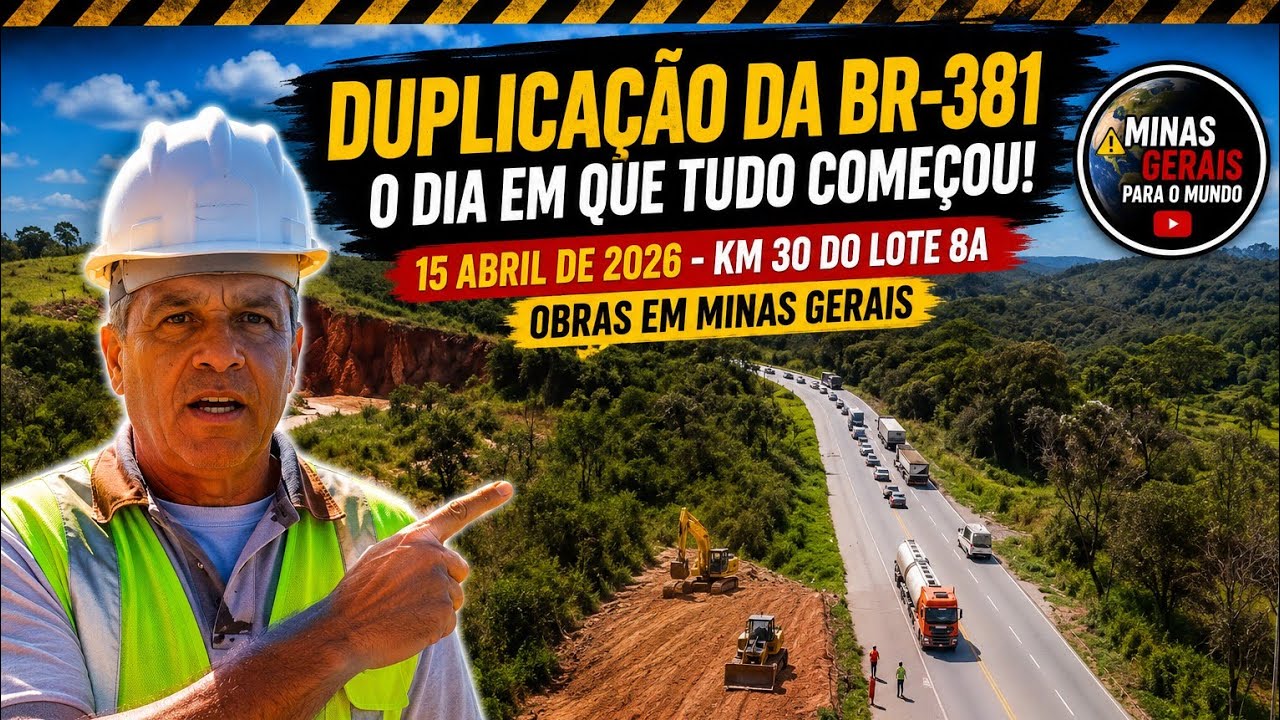 BR-381 OBRAS DUPLICA&Ccedil;&Atilde;O LOTE 8A COME&Ccedil;OU KM 30 CIDADE DE CAET&Eacute; MINAS GERAIS BRASIL..