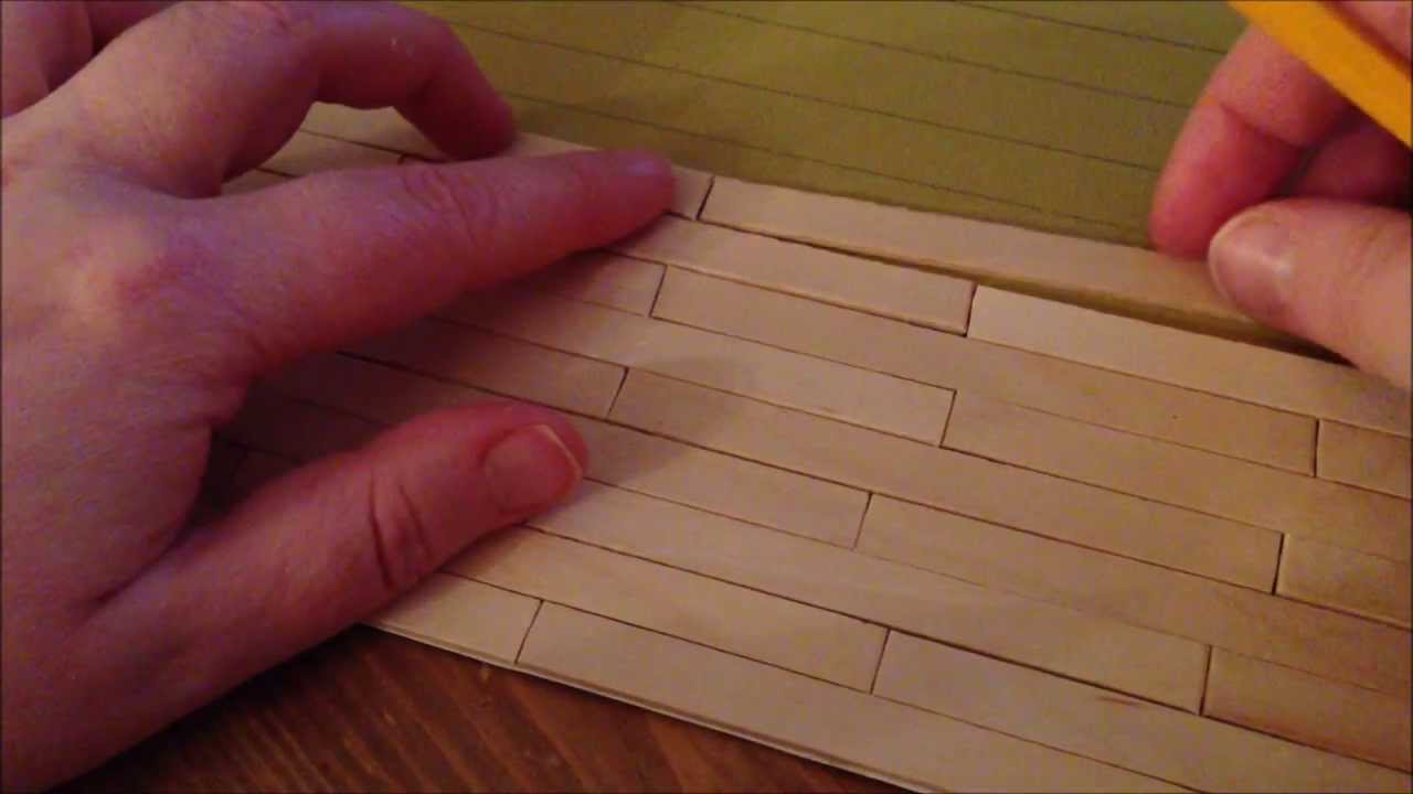 ~DIY: Make a dollhouse floor with popsicle sticks~