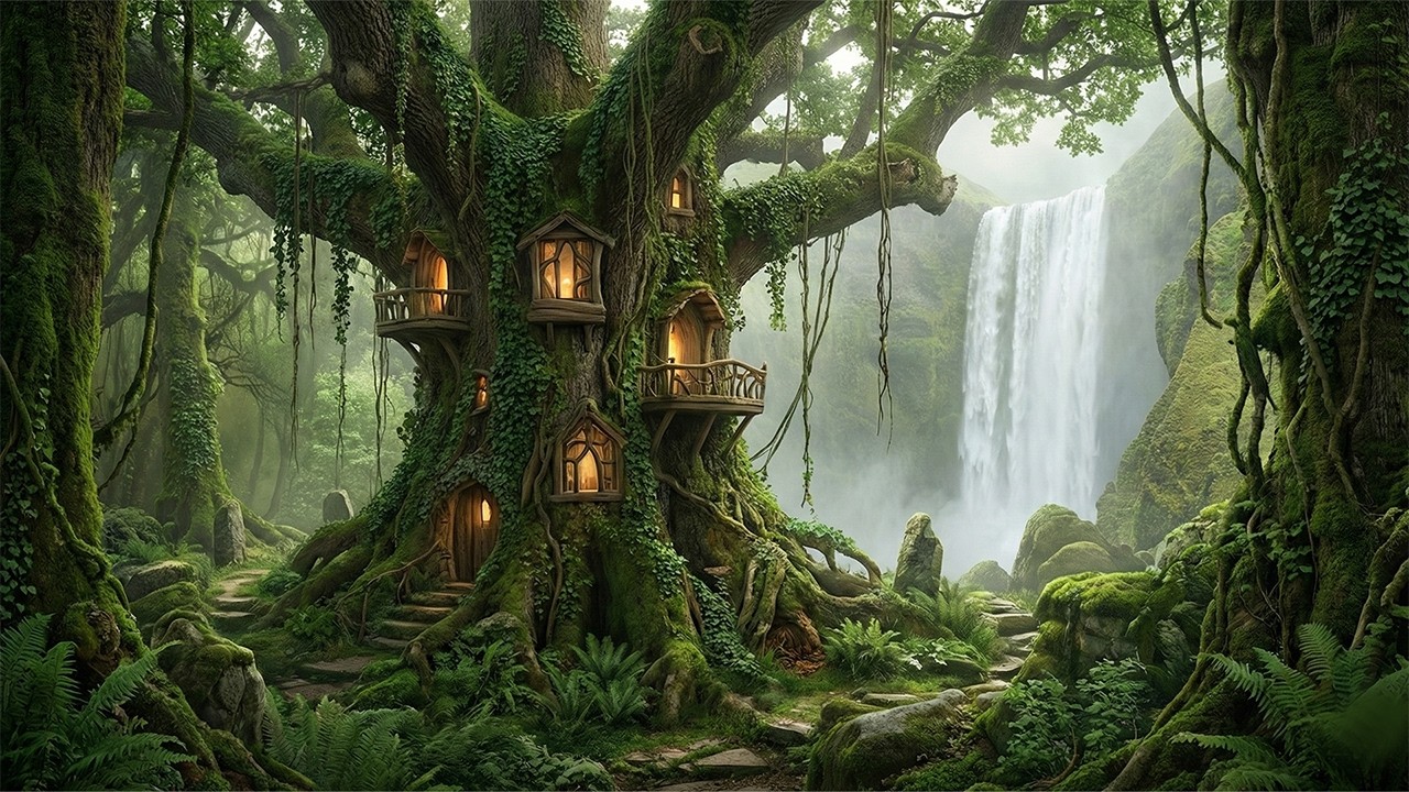 Whispering Treehouse Sanctuary | Enchanted Forest Soundscape for Deep Focus & Creative Flow