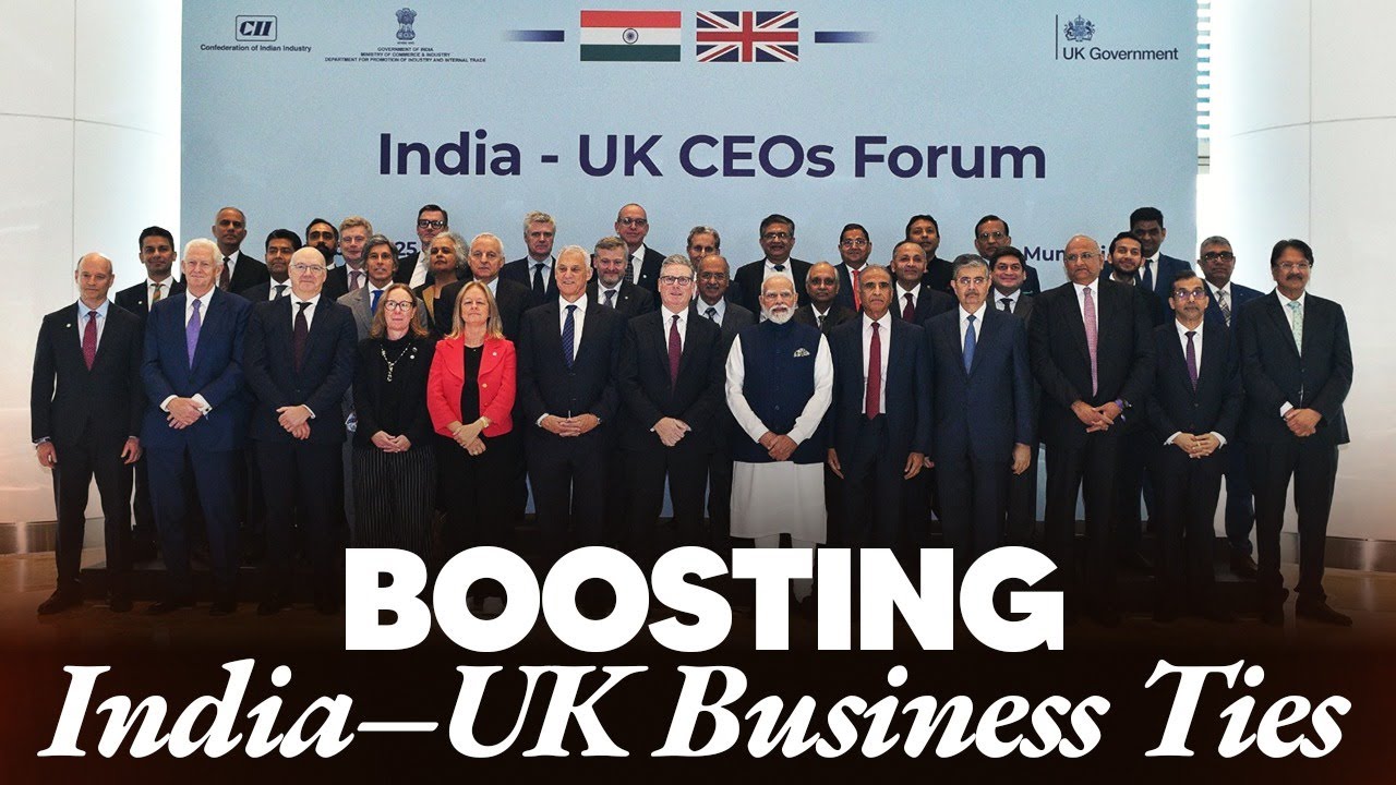 LIVE : PM Modi and UK PM Keir Starmer attend the CEO Forum in Mumbai