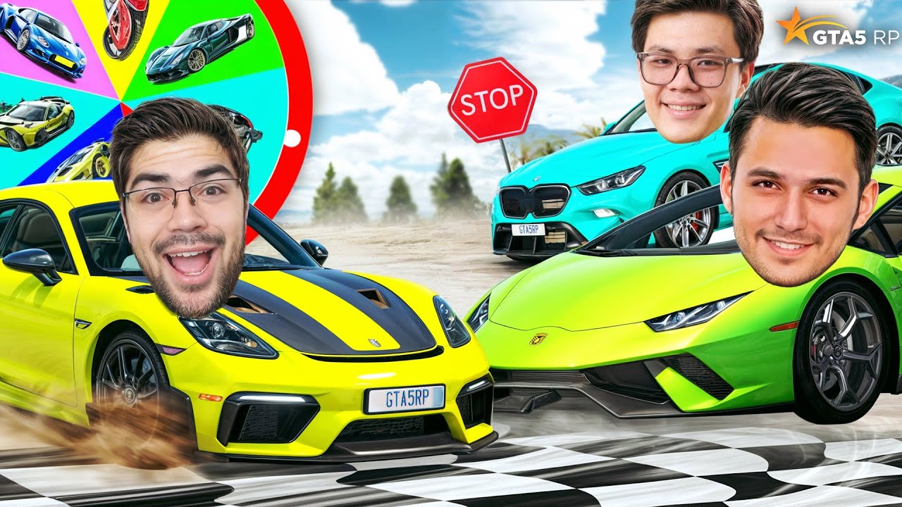 RANDOM MASHINALARDA RANDOM POYGALAR! HAMMANI KUCHI TENG LEKIN G'OLIB FAQAT BITTA - GTA 5 RP
