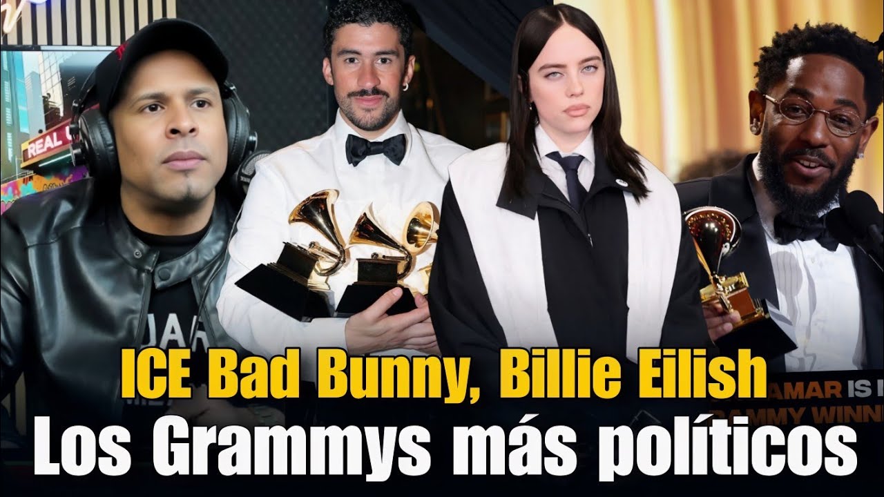 Los Grammys más políticos: “F.... ICE”, Bad Bunny, Billie Eilish, kendricklamar, DETALLES UNICOS.
