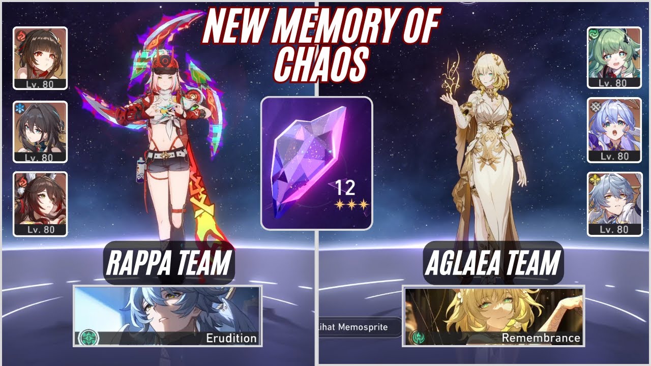 New Memory Of Chaos With Rappa E0 & Aglaea E0S1 | Floor 12 (3 Stars) | Honkai Star Rail