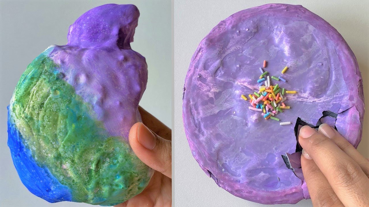 Plaster Clay Cracking e Slime ASMR Video #66