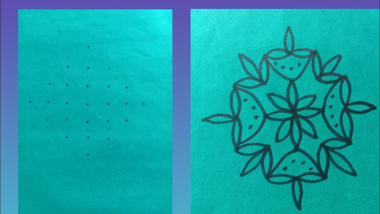 Simply &cute kolam! Please support my channel🙏🏻 easy rangoli tips@minnus vlog❤️❤️