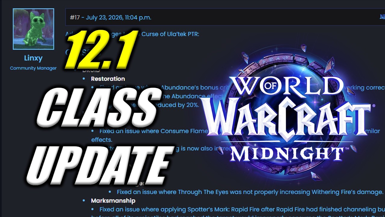 Обновление классов 12.1 / Сотрудник Blizzard УВОЛЕН