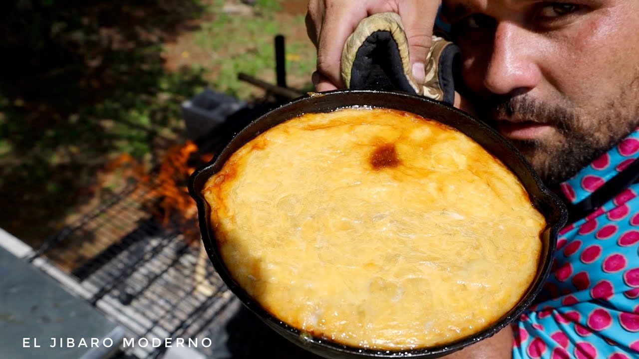 HACIENDO FLAN EN EL FOGON DE QUESO DE BOLA EN LA MINI FINCA