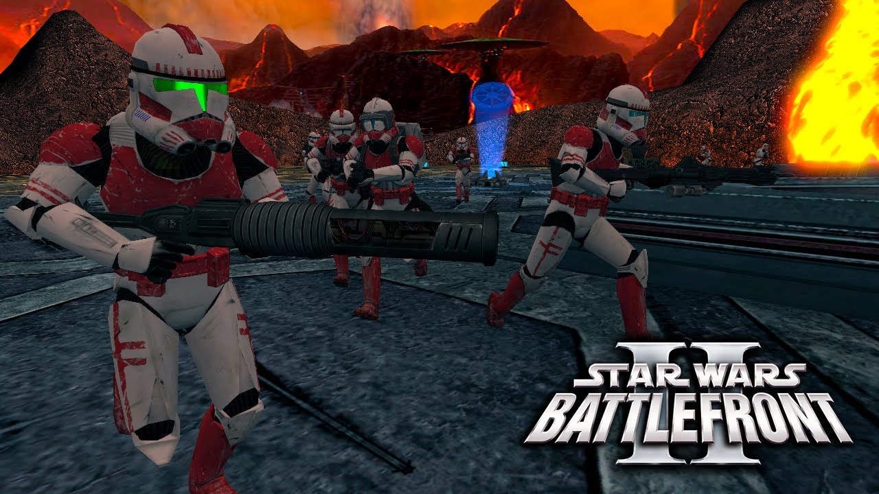 Star Wars Battlefront II - Mustafar - Republic Side - Clone Wars Era Mod v3.0 NEW UPDATE!